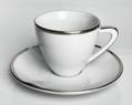 Simply Elegant Platinum Espresso Cup & Saucer