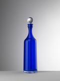 Blue Decanter With Sealed Stopper