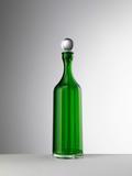 Green Decanter With Sealed Stopper