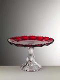 Red Cake Plate